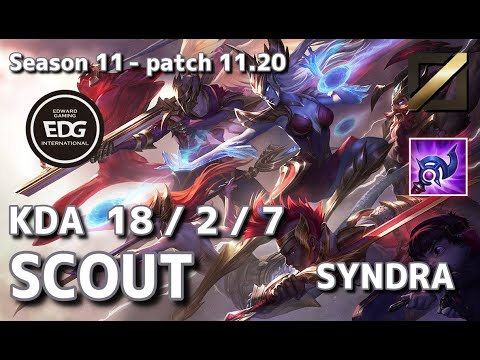 【EUWサーバー/M1】EDG Scout シンドラ(Syndra) VS ヴェルコズ(Vel'koz) MID - Patch11.20 EUW Ranked【LoL】