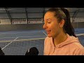 1st W60 EMPIRE Women's Indoor 2023: Oceane Dodin interview after the singles final