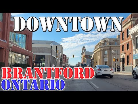 Brantford - Ontario - Canada - 4K Downtown Drive