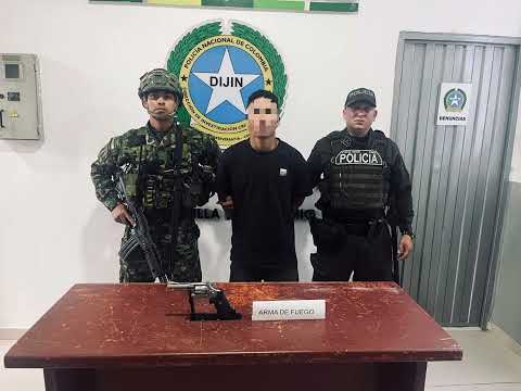 Capturan en flagrancia a un sujeto que amenazaba ciudadanos en la vía los Patios Villa del Rosario.