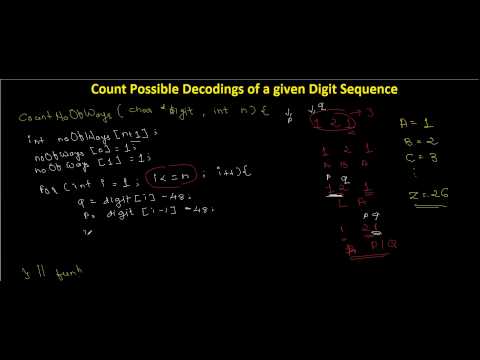 Count Possible Decodings of a given Digit Sequence