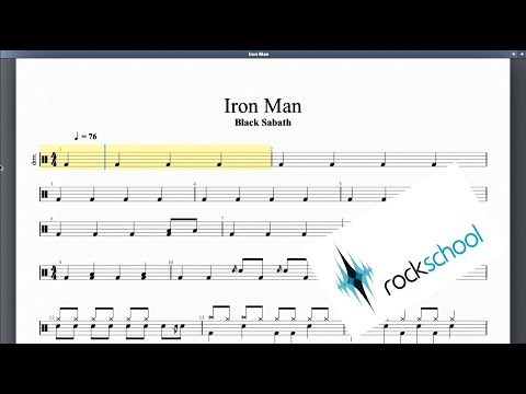 Iron Man Hot Rocks Rockschool Grade 2 Drums