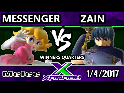 S@X 183 - Messenger (Peach) Vs. Zain (Marth) - SSBM Winners Quarters - Smash Melee