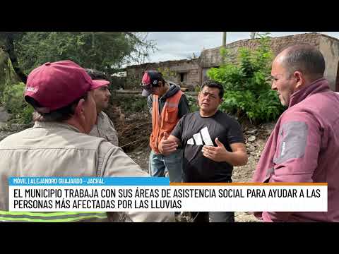 Jáchal trabaja con asistencia social para asistir a las personas más afectadas por las lluvias