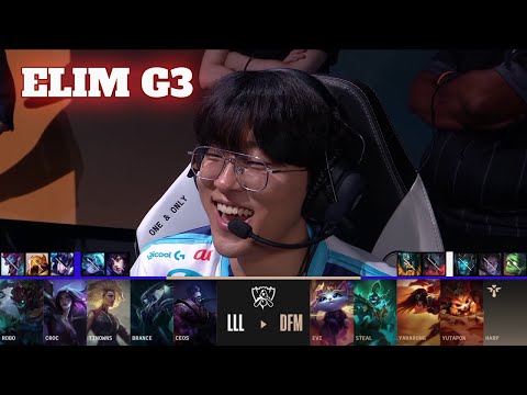 LLL vs DFM - Game 3 | Elimination Round LoL Worlds 2022 Play-Ins | LOUD vs DetonatioN FM G3