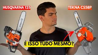 Qual Escolher? Motosserra Husqvarna 125 ou Motosserra Tekna CS58P | Comparativo Completo