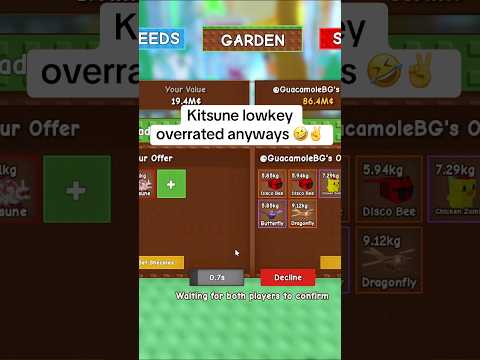 I TRADED MY SHINY KITSUNE FOR THESE RARE PETS 🥳 #growagarden #gag #roblox