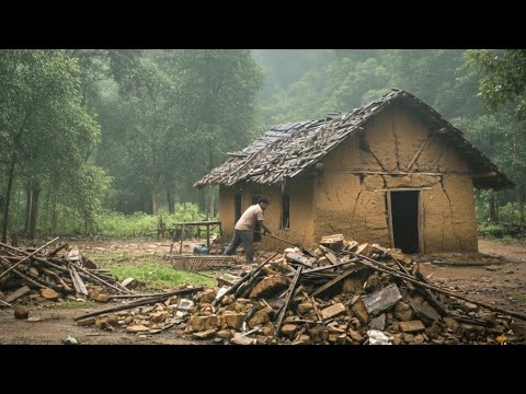 Unbelievable! This man transformed a dilapidated house into his dream wooden home