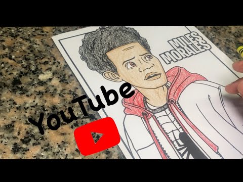 Spider-Man into the spider verse coloring (miles morales)￼ coloring/pages