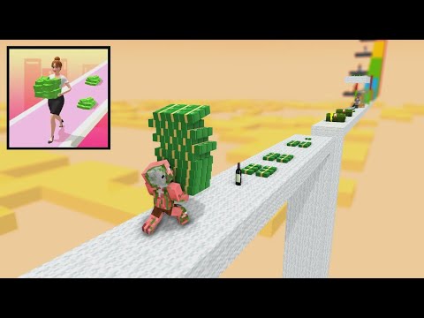Monster School : MONEY RUN 3D CHALLENGE - Minecraft Animation. Minecraft