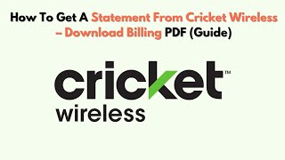 How To Get A Statement From Cricket Wireless – Download Billing PDF (2026 Guide)
