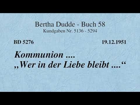 BD 5276 - KOMMUNION .... "WER IN DER LIEBE BLEIBT ...."
