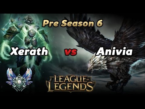 League of Legends - Xerath vs Anivia Pre Season 6 Diamond Gameplay