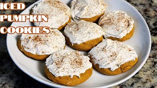 🎃 Soft Iced Pumpkin Cookies | Easy Fall Dessert Recipe 🍪