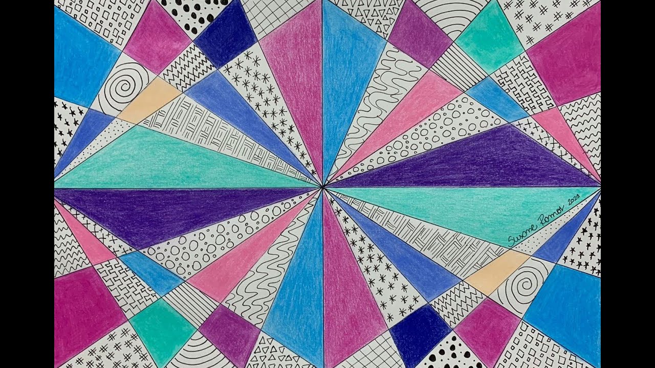 COMPOSIÇÃO ARTÍSTICA COM LINHAS RETAS