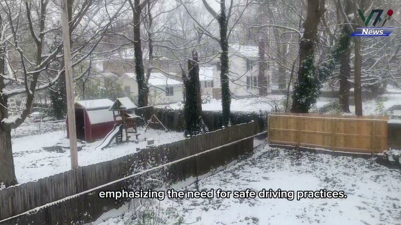 Overnight Snowfall Kicks Off Winter in Michigan, U.S.