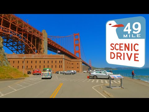 San Francisco - 49 Mile Scenic Drive | Ambient Street Sound, No Music | 4K