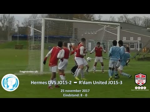 Fragmenten Hermes DVS JO15-2 -  Rotterdam United JO15-3