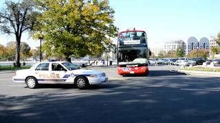 preview picture of video 'Polizeieinsatz in Washington mit Motorräder / Police in Washington D.C.'