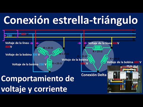 Conexión estrella-triángulo: Comportamiento de voltaje y corriente