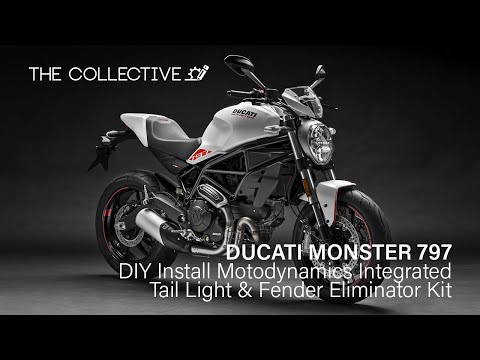 Ducati Monster 797 DIY Install Motodynamic Integrated Tail Light & Fender Eliminator Kit