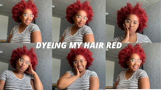 How I bleach and dye my natural hair red | South African YouTuber