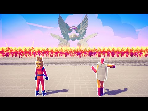 SAITAMA & GOKU vs ARMY OF UNITS - Totally Accurate Battle Simulator TABS