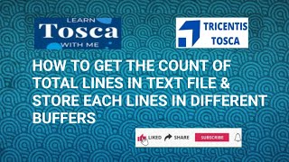 Download the video "TOSCA Training : How to Read a Text File in Tosca, Count Lines & Store in Buffers | Tosca Automation"