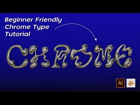3D CHROME TYPE BLENDER TUTORIAL | BEGINNER FRIENDLY