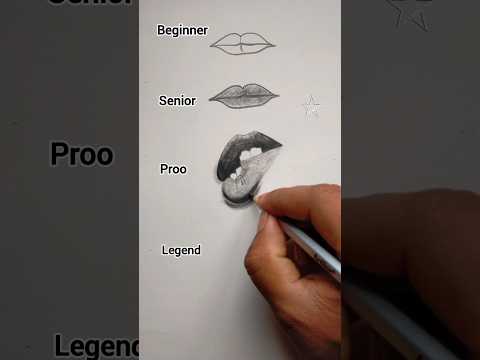 how to draw a realistic lips 👄😯 #art #youtubeshorts #shorts #trending #viral #@ArtwithBir_9