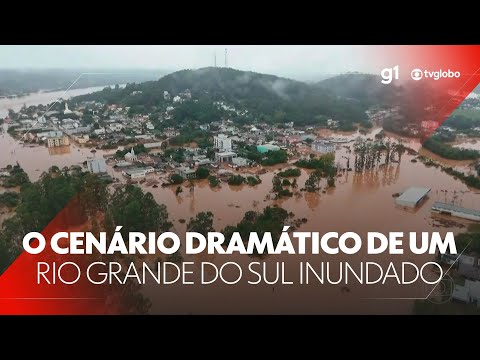O cenário dramático de um Rio Grande do Sul inundado #g1 #JN #notícias