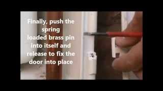 Replacing a pin hinge on a meter box door