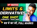 Class 11 Maths Ch 12 Limits Derivatives One Shot All Concepts Most Important Questions