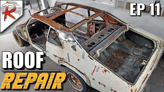DIY Restoring and Replacing Roof Skin in a Classic Car | EP 11 RUSTORATIONS: 1972 Chevy Nova