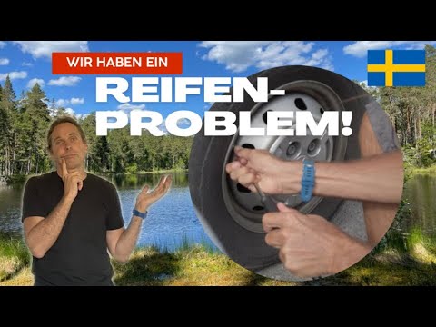 Druckverlust im Reifen! Wie geht es weiter? Vanlife Schweden 2023 #13
