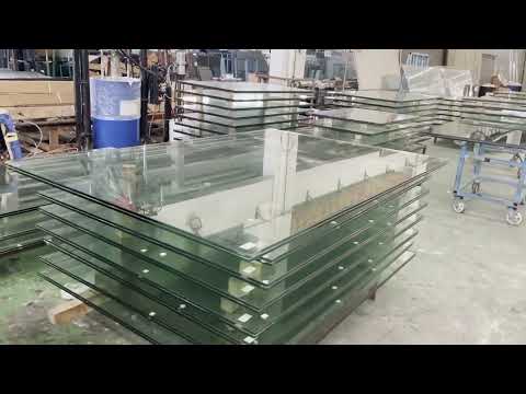 12+12mm laminated clear tempered glass