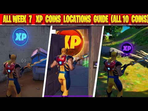 All Week 7 XP Coin Locations guide | all 10 coins | GOLD, PURPLE, BLUE |