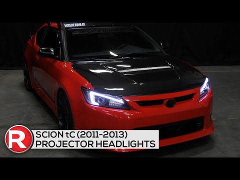 Spec-D Scion tC Projector Headlights (11-12-13) LED Bar - Black/Tinted/Chrome - Review & DIY Install