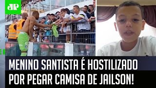 ‘São imbecis, babacas’: Olha que absurdo o que torcedores fizeram com menino em Santos x Palmeiras