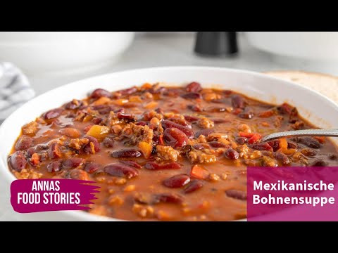 Eintopf Rezepte - Mexikanische Bohnensuppe - gesund, schnell und einfach