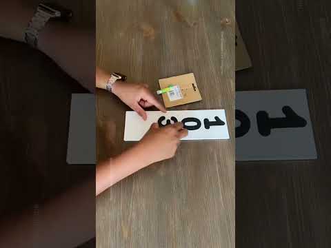 Easy Dollar Tree House Number Sign! #dollartree #dollartreediy #diy #easydiy #decor #diydecor