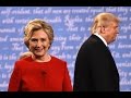 Presidential debate highlights: Clinton and Trump trade blows – video