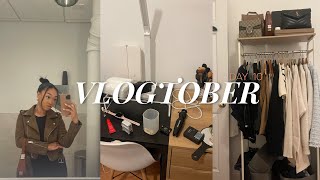 VLOGTOBER DAY 10🍁| cleaning out my closet, decluttering & going to a mocha