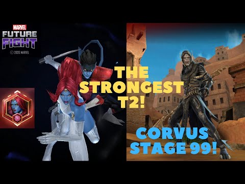 T2 Lv. 70 AWAKENED MYSTIQUE vs Corvus Stage 99 WBU!![Rage] & Shadowland Chests - Marvel Future Fight