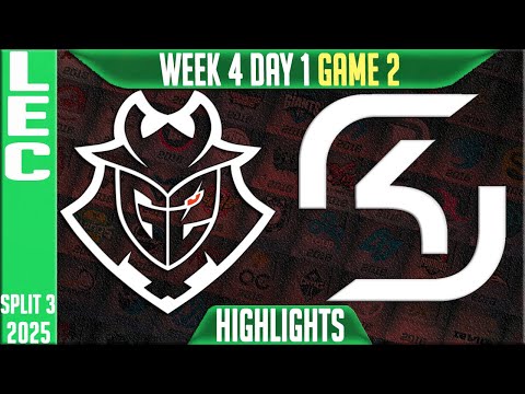 G2 vs SK Game 2 Highlights | LEC W4D1 Split 3 | G2 Esports vs SK Gaming