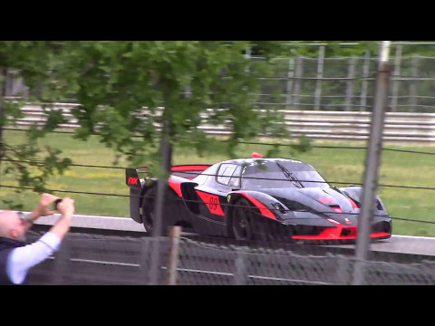 Loud Ferrari FXX action in Monza