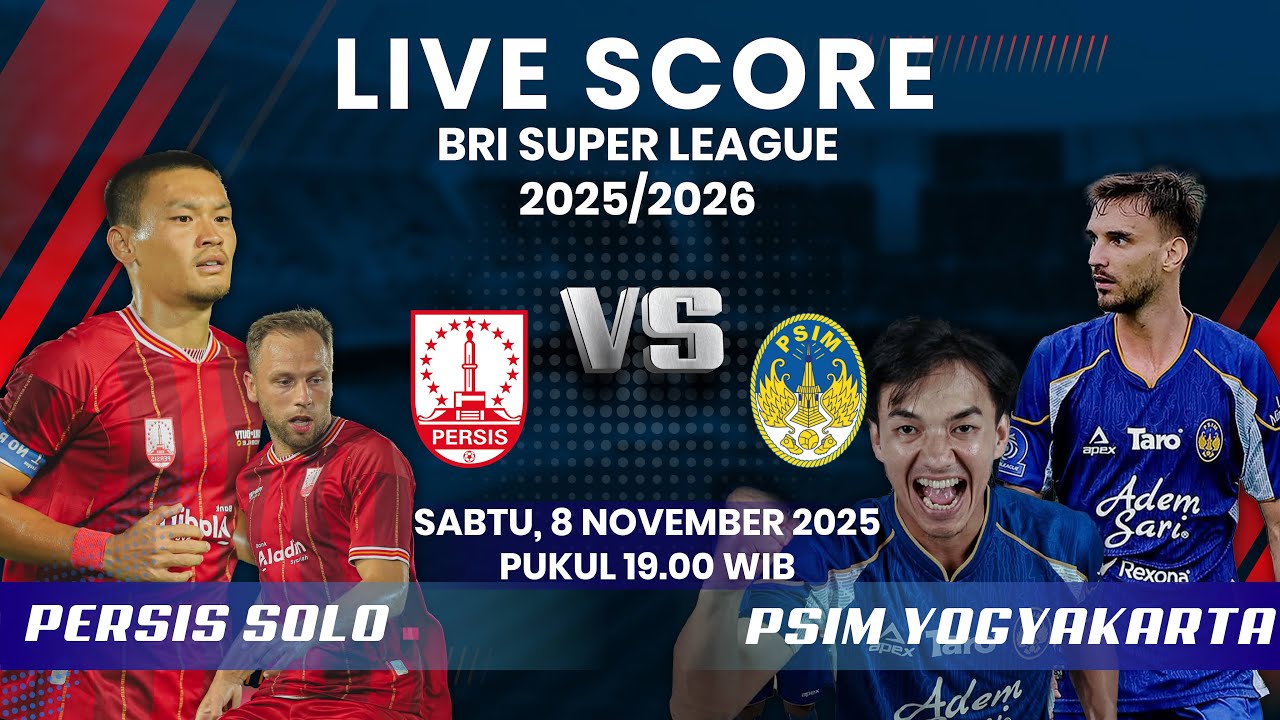 PERSIS SOLO VS PSIM YOGYAKARTA MATCH BRI SUPER LEAGUE 2025/2026 | LIVE SCORE