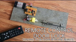 Remote control Door Lock |control door from TV remote