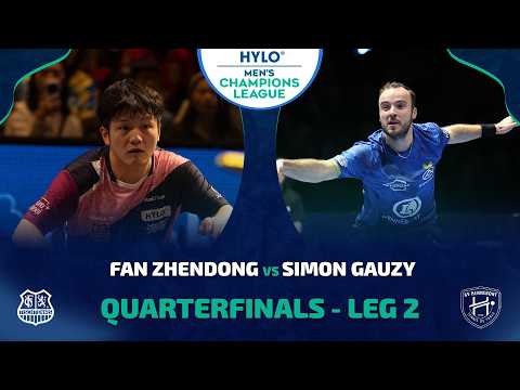 FAN ZHENDONG vs SIMON GAUZY FULL MATCH HIGHLIGHTS | HYLO ETTU CHAMPIONS LEAGUE QUARTERFINALS