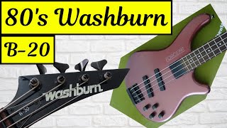 Video thumbnail for 1988 Washburn Force ABT B-20 Bass w. EMG Select Active Pickups by GuitarNTabs